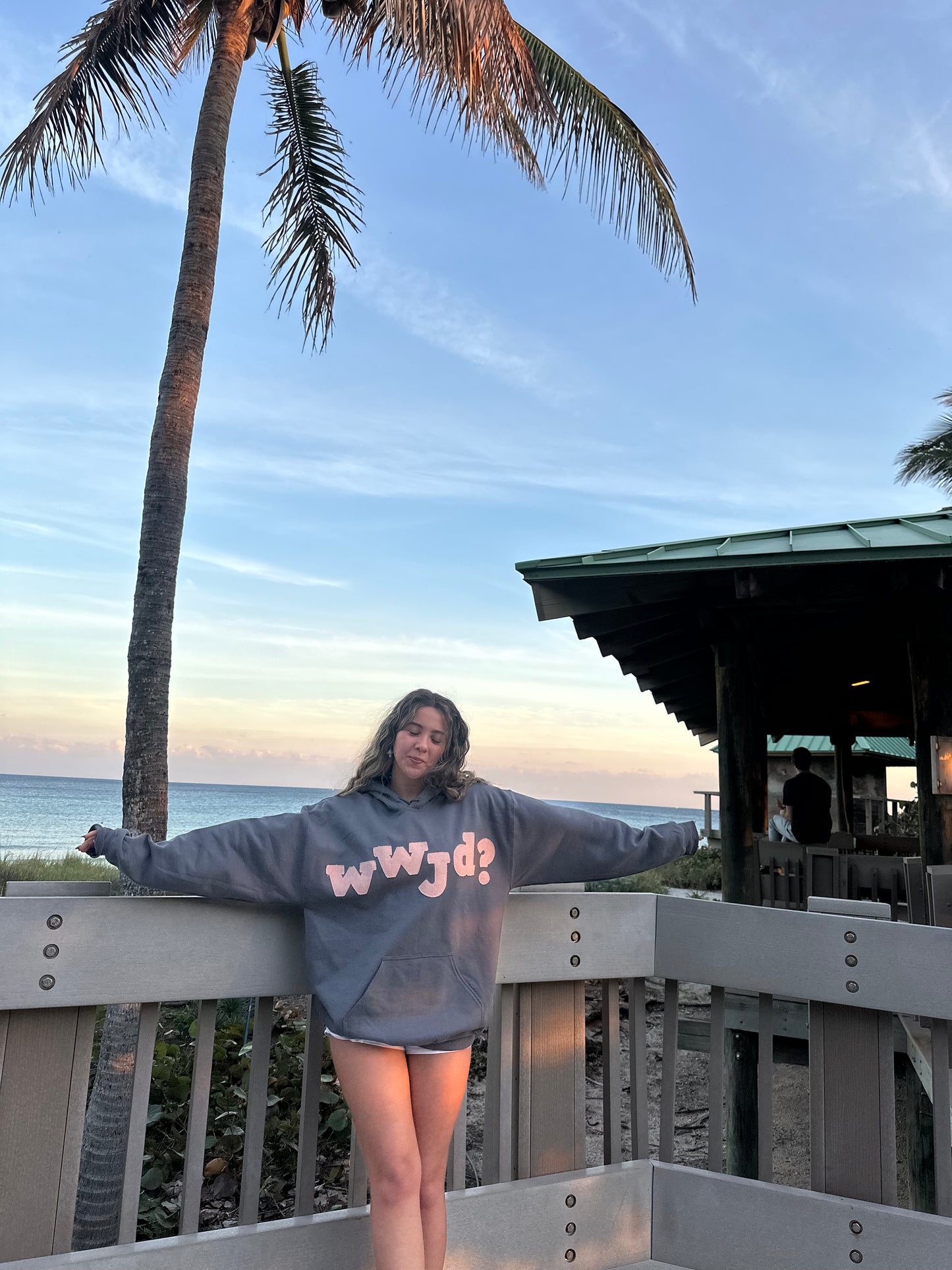 "WWJD?" patchwork hoodie