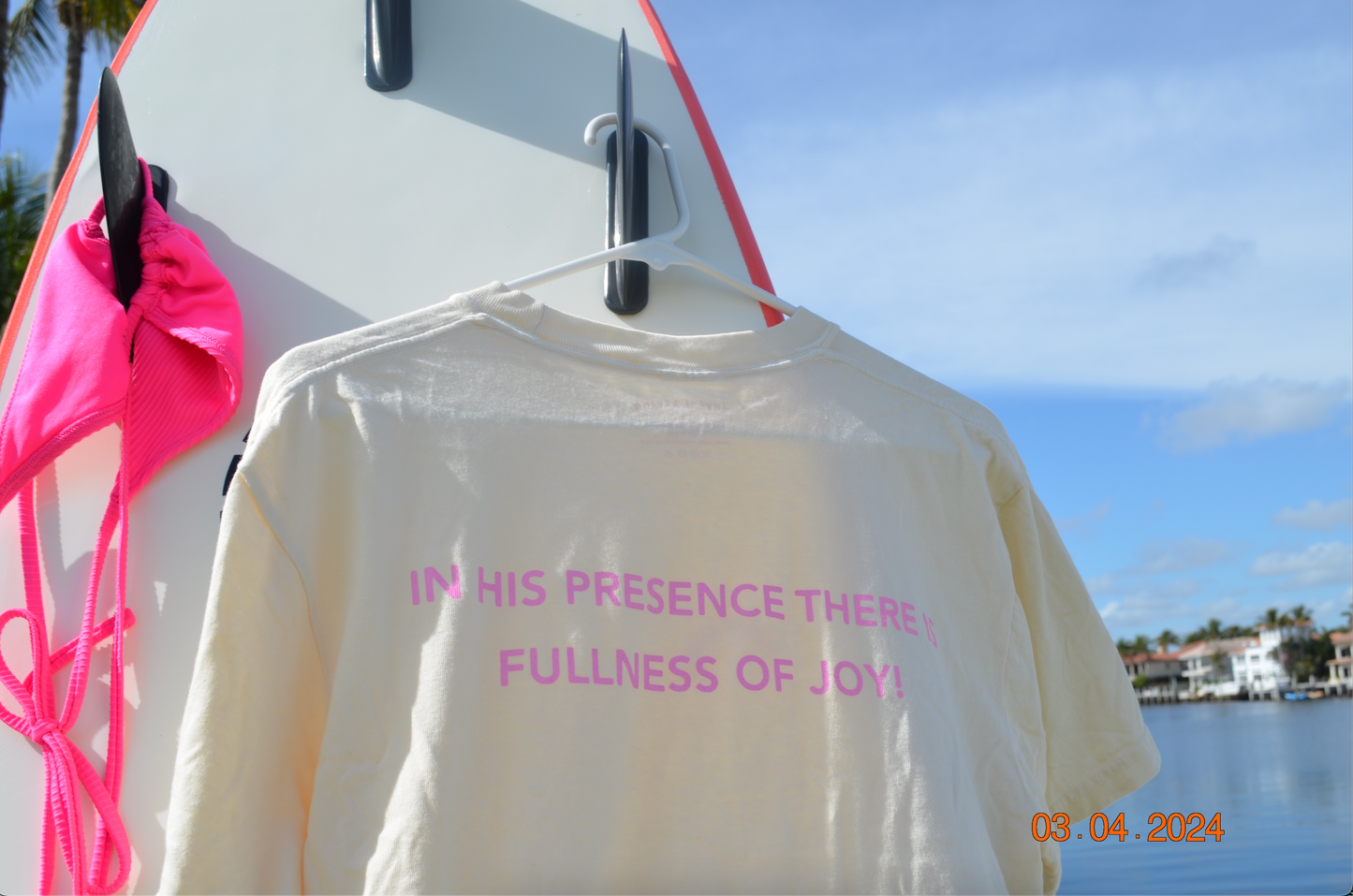 "in His presence there is fullness of joy!" t-shirt