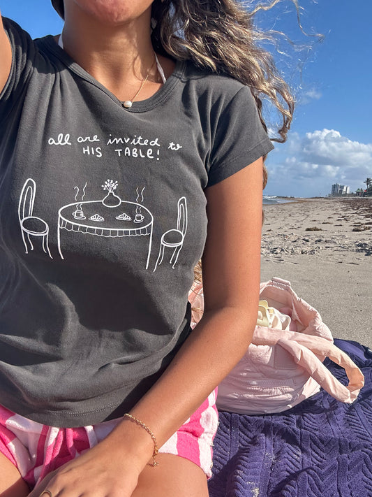 "all are invited" baby tee!