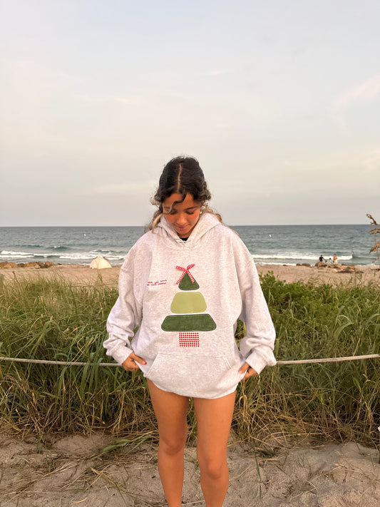 christmas patchwork hoodie