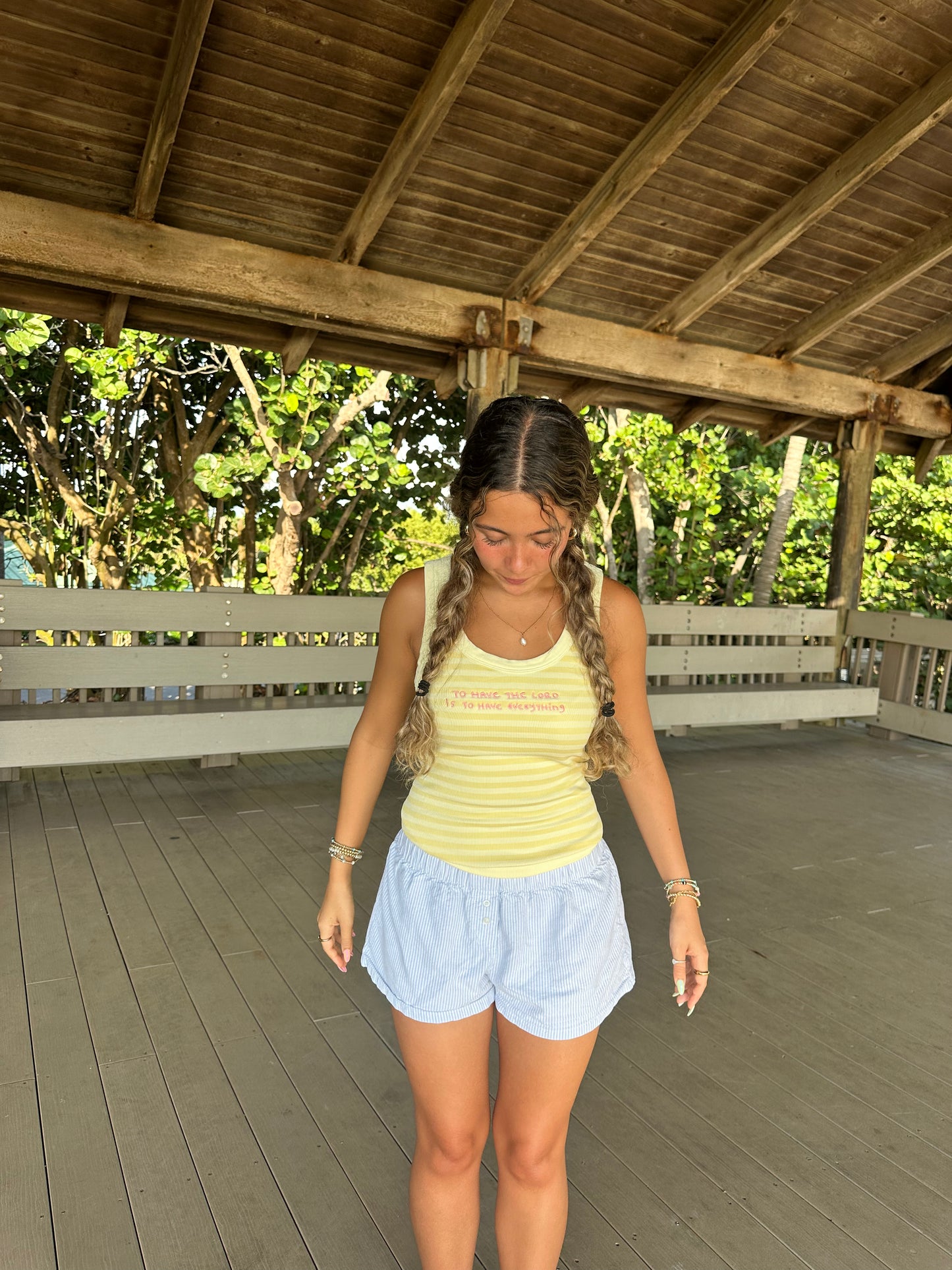 "to have the Lord is to have everything" yellow TANK!
